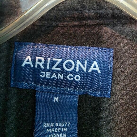 Arizona Jean Company Black and Gray Shirt Jacket Mens M - Picture 3 of 3